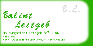 balint leitgeb business card